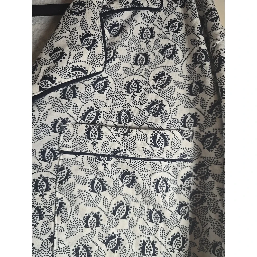 Rebecca Minkoff Pajama Set Women L Floral Paisley Button Down Top Pants NWOT - Picture 6 of 16
